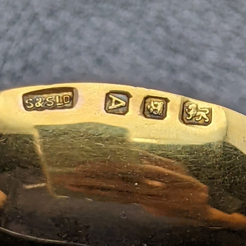 1936 British vintage sterling silver anointing spoon with gold-plated decoration boxed